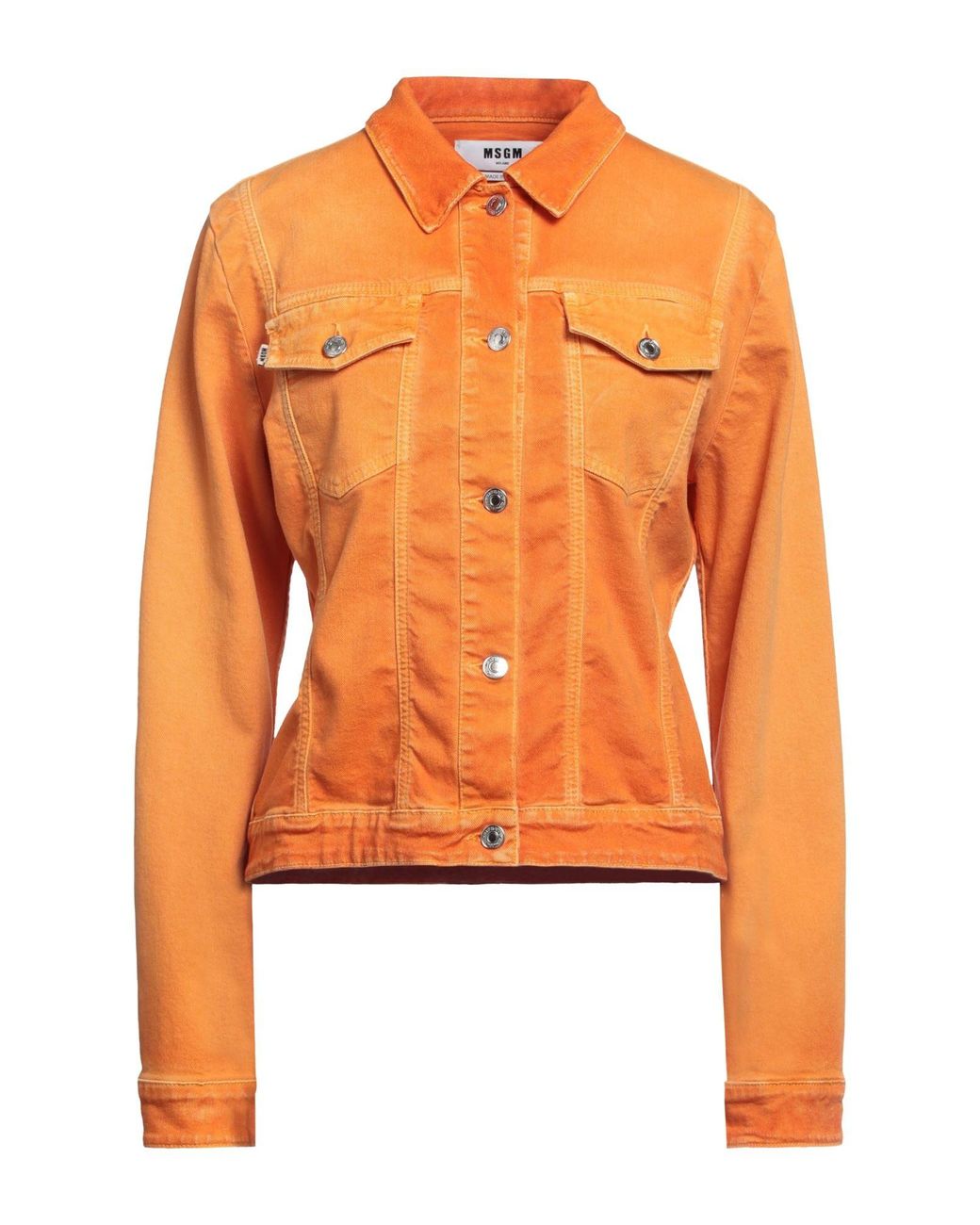 MSGM Orange Denim Outerwear