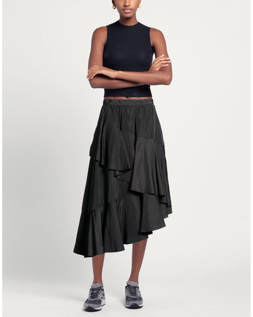 Karl Lagerfeld Black Midi Skirts