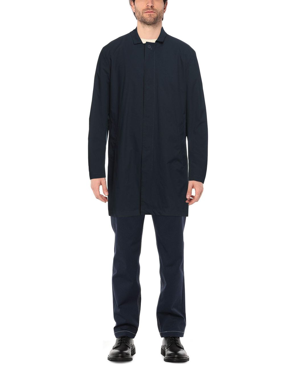 People Of Shibuya Blue Overcoat & Trench Coat for men