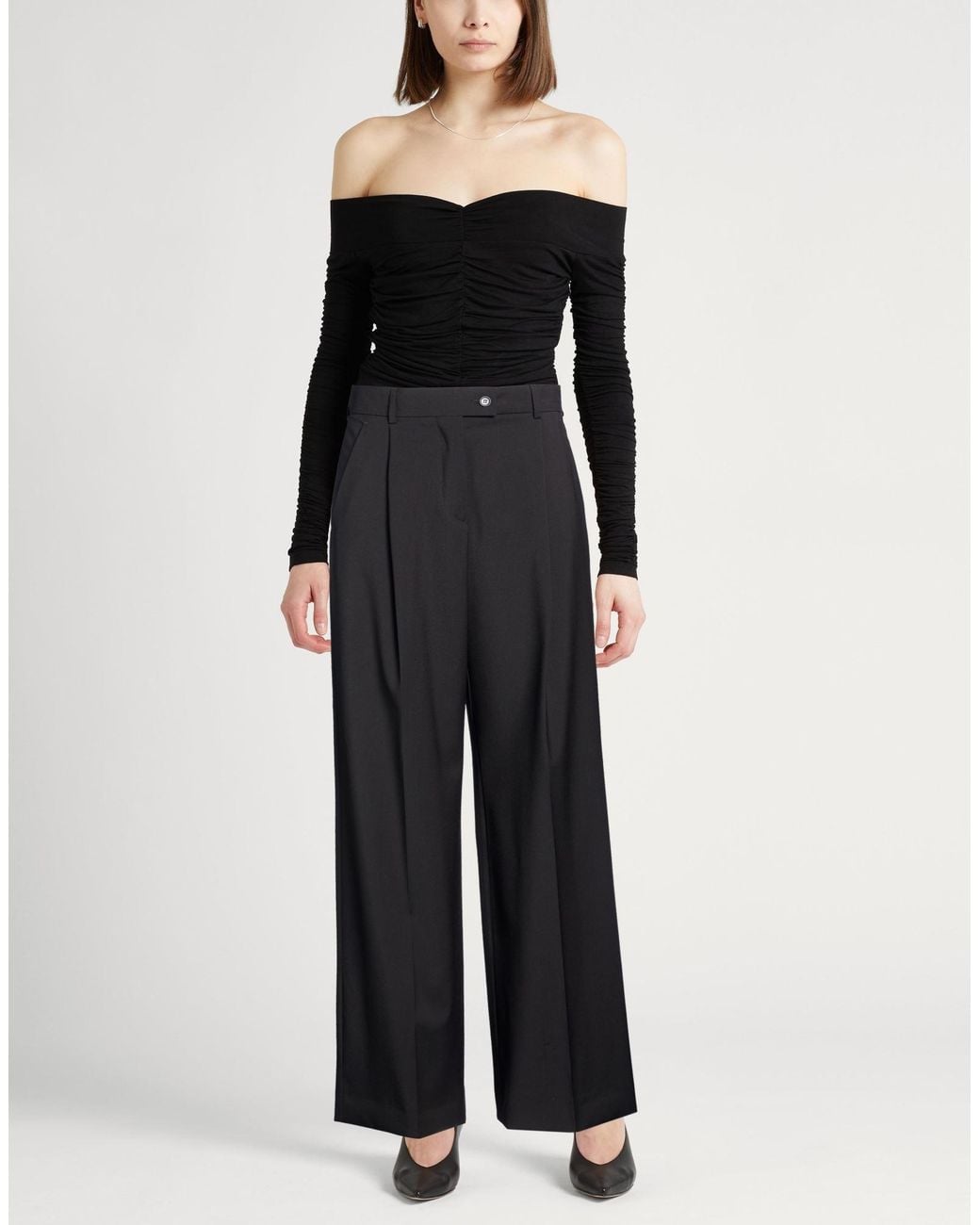 Sportmax Blue Dark Pants Virgin Wool
