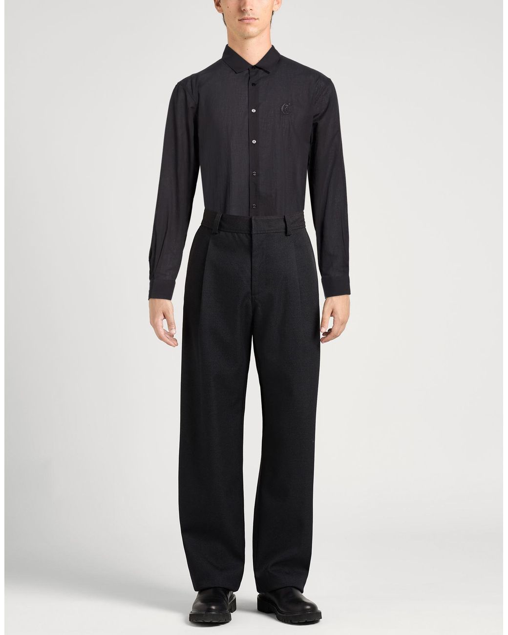 Just Cavalli Blue Shirt Cotton for men