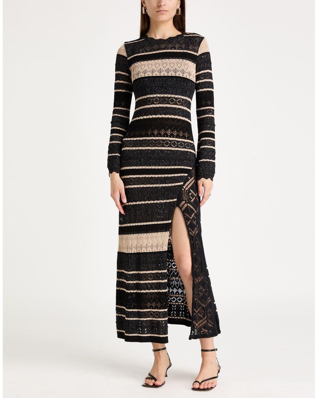 Akep Black Maxi Dress Viscose, Polyester