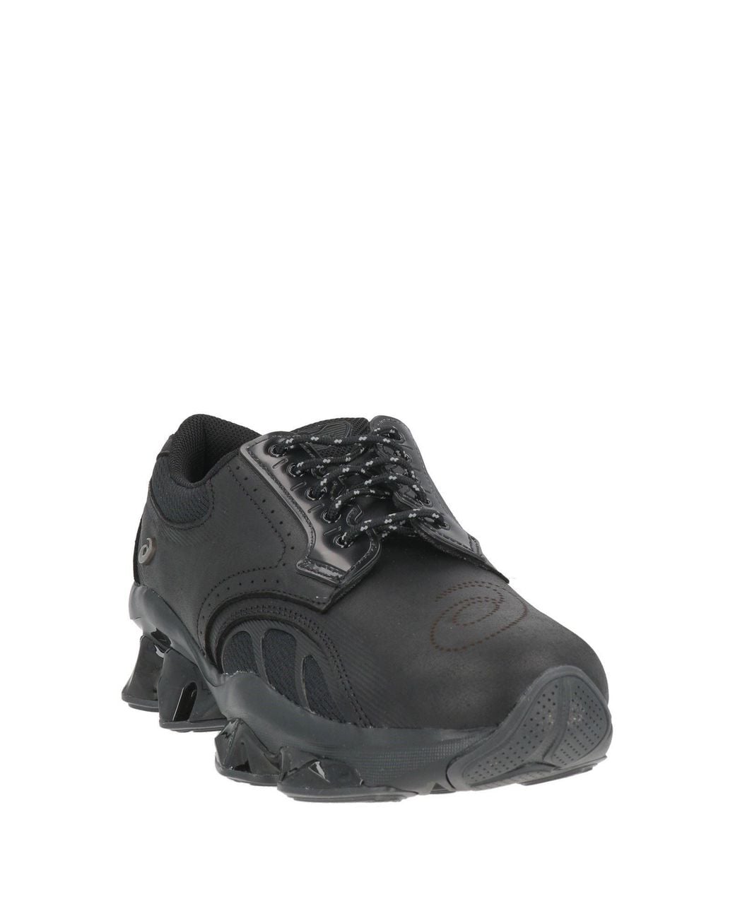 Asics Black Sneakers Leather, Textile Fibers