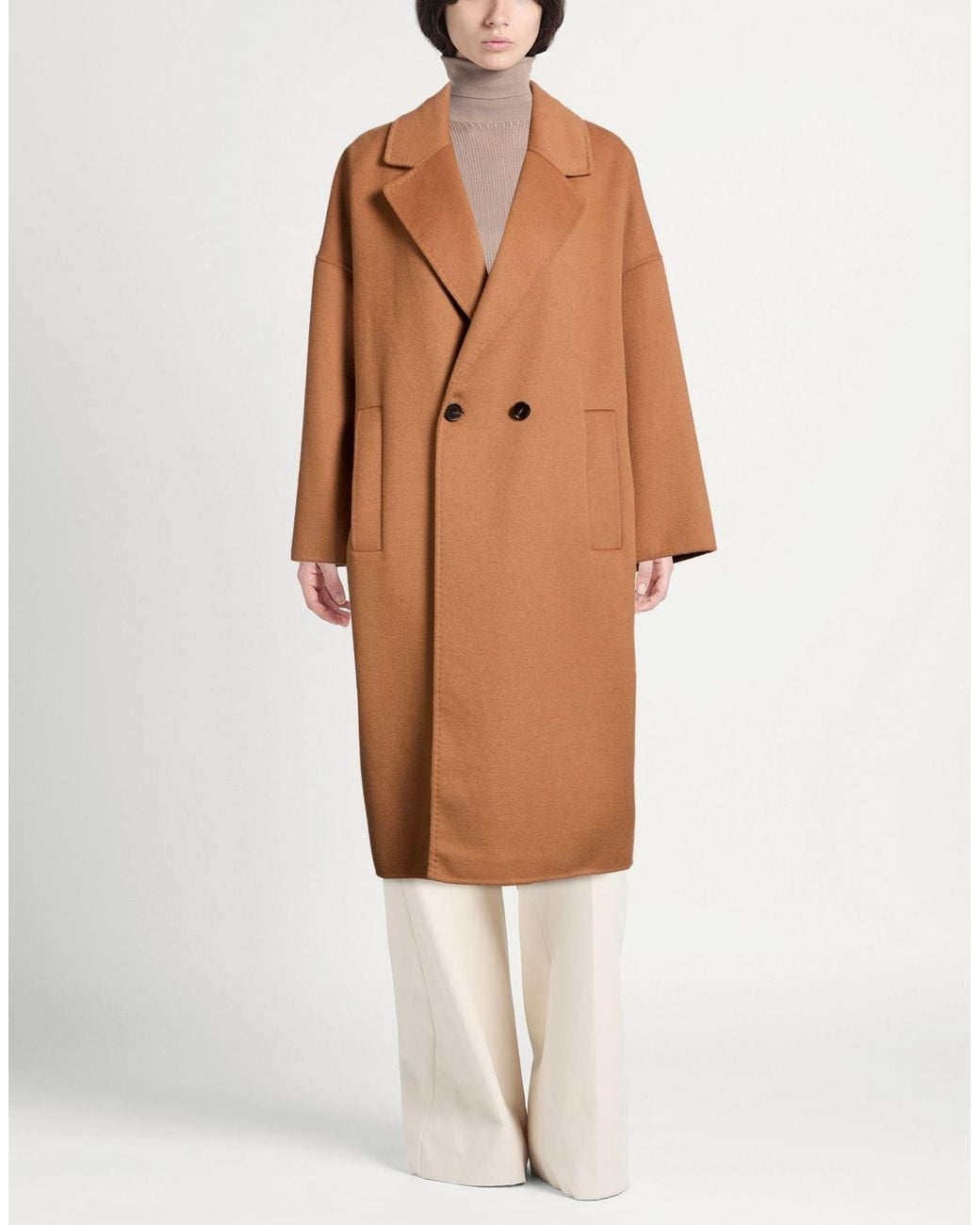 BRERAS Milano Brown Coat Wool, Polyester