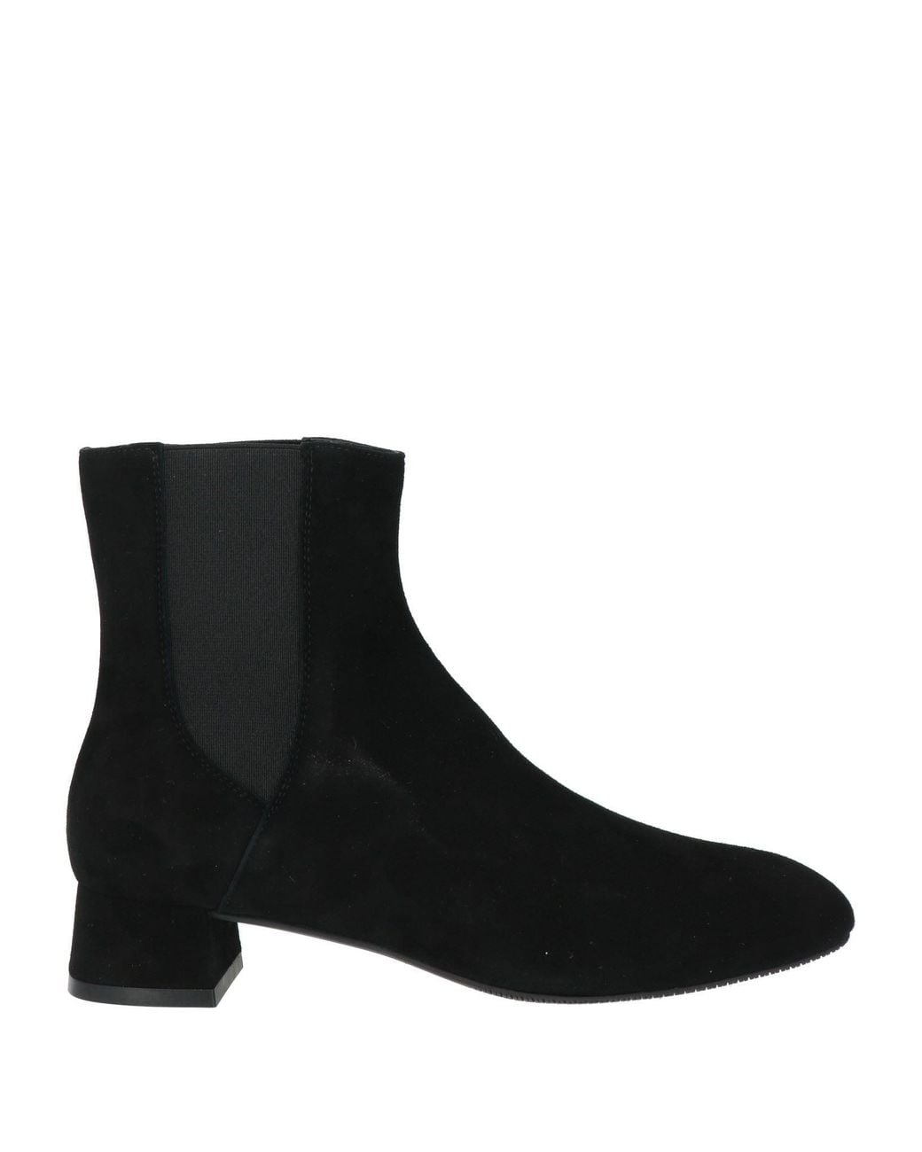 Stuart Weitzman Black Ankle Boots Leather, Textile Fibers