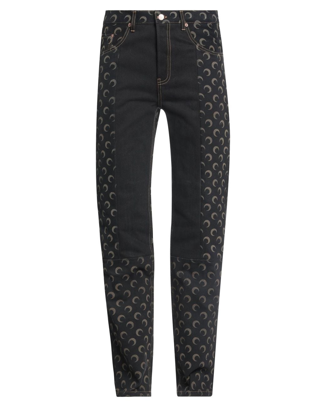 MARINE SERRE Black Denim Trousers for men