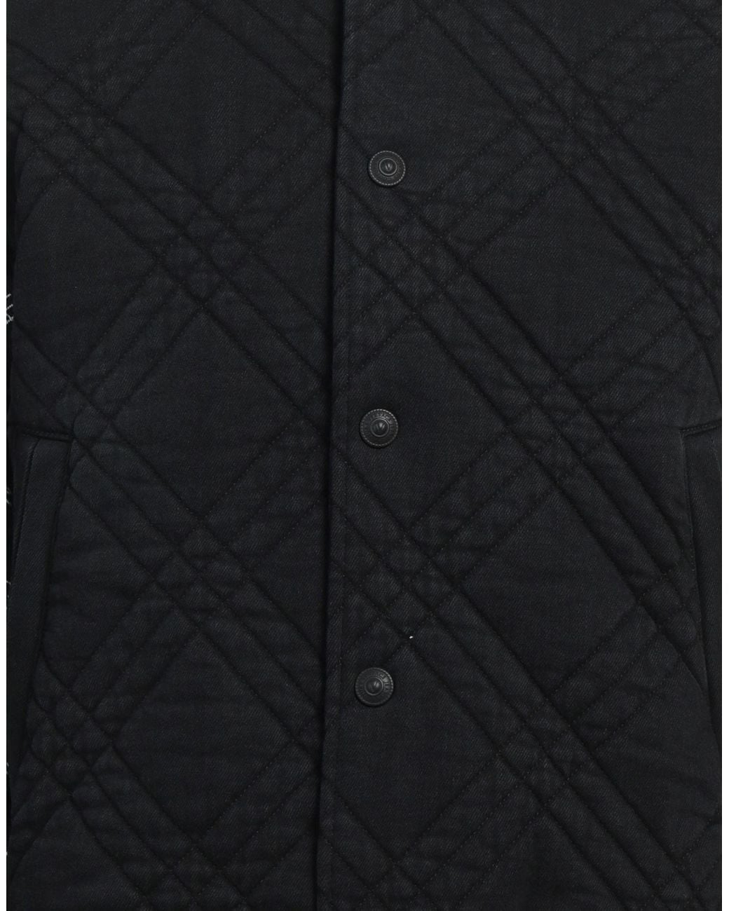 Versace Jeans Couture Black Denim Outerwear Cotton, Elastane, Polyester, Polyamide for men