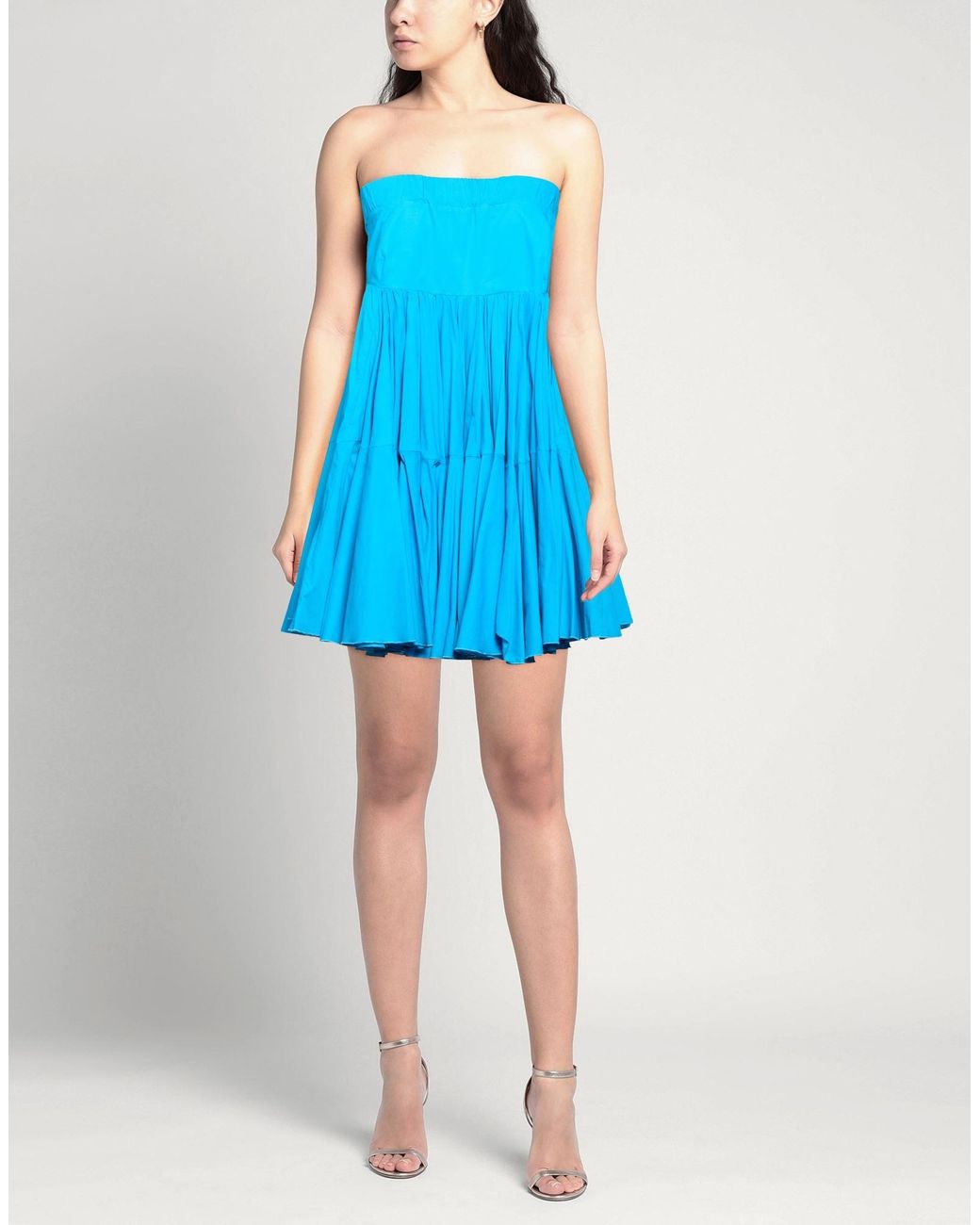 Babylon Blue Azure Mini Dress Cotton