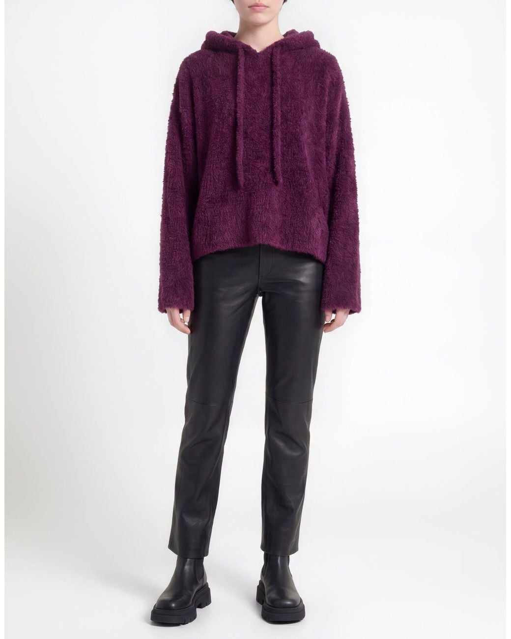 Roberto Collina Purple Sweater Wool, Polyamide, Alpaca Wool, Mohair Wool