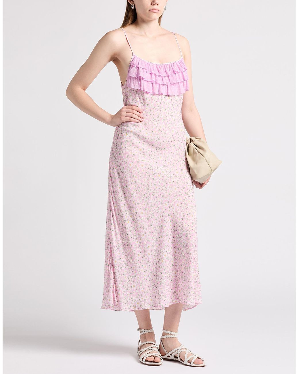 Rixo Pink Midi Dress