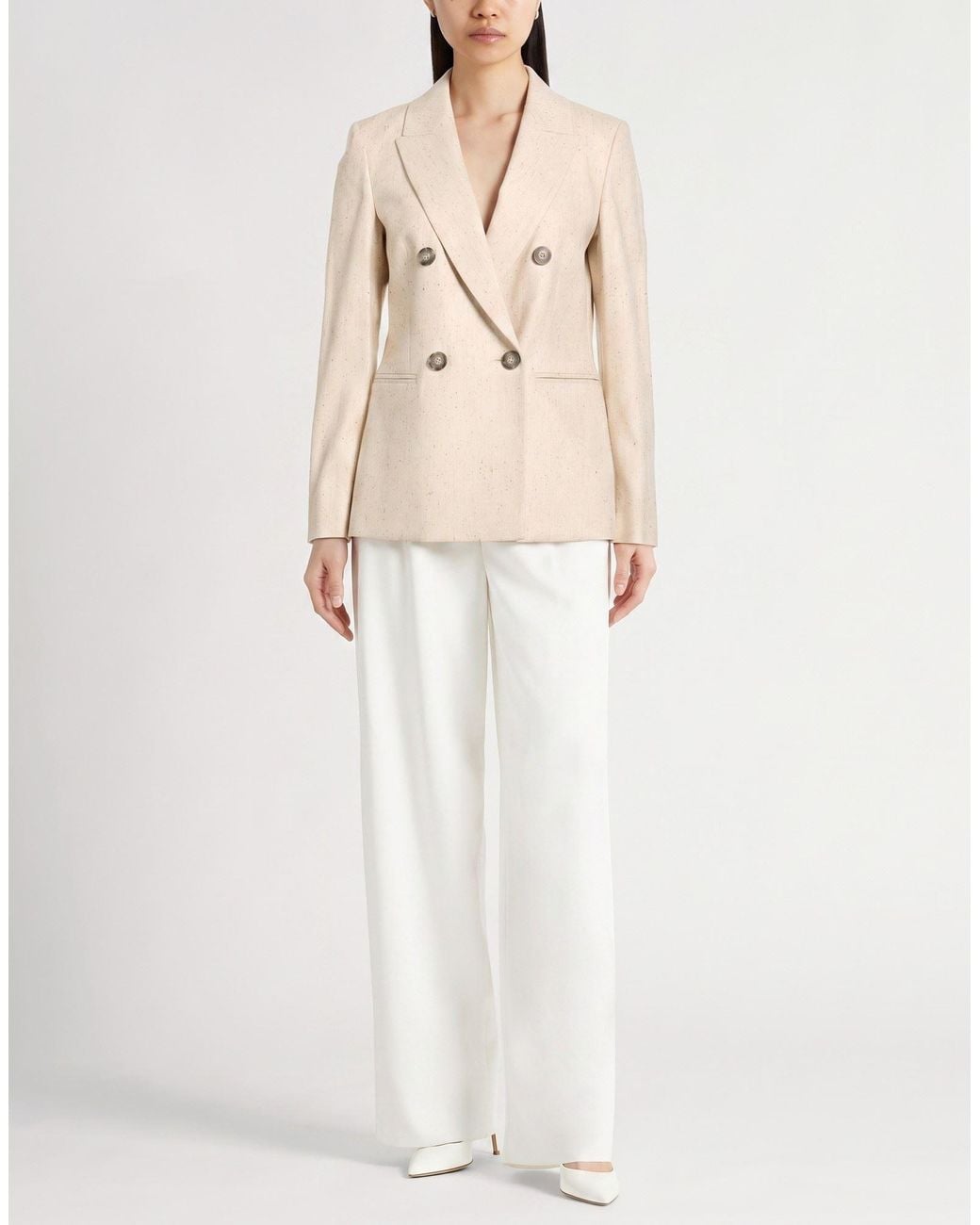 Peserico Natural Blazer Viscose, Polyester, Virgin Wool, Silk, Elastane