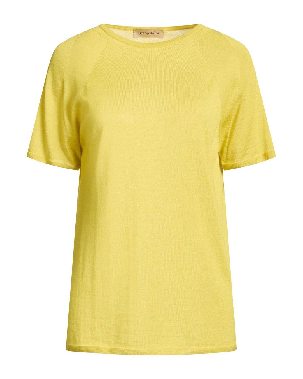 Gentry Portofino Yellow Sweater Cashmere, Silk