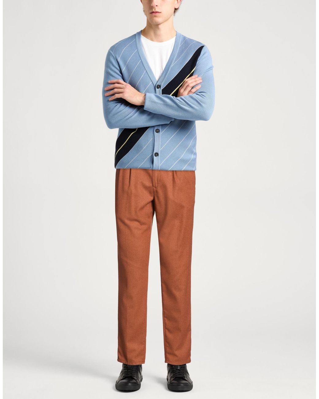 Incotex Brown Rust Pants Virgin Wool, Polyester, Elastane for men