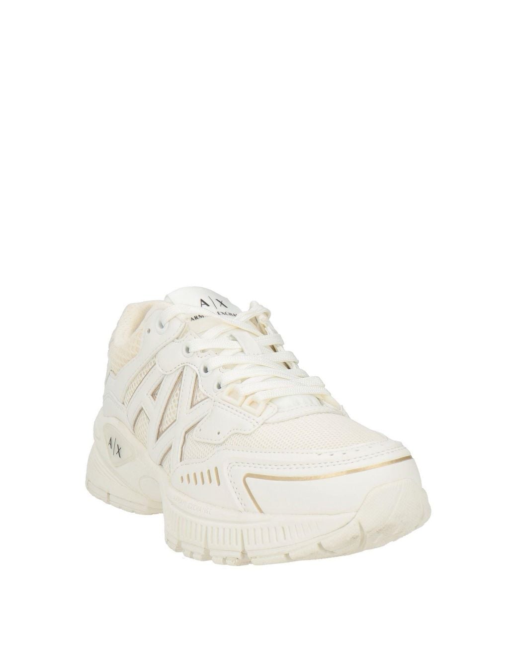 ARMANI EXCHANGE Natural Ivory Sneakers Textile Fibers