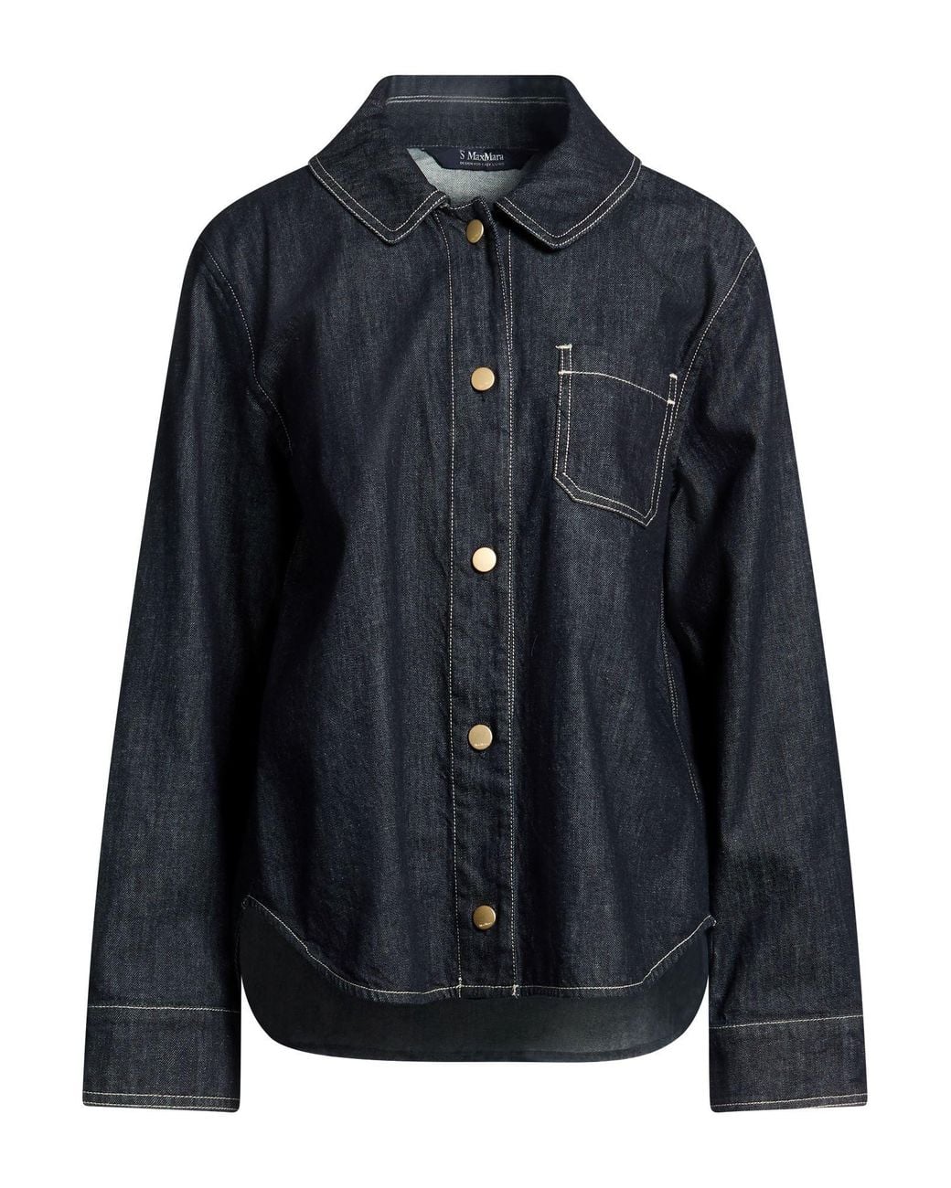 Max Mara Blue Denim Outerwear