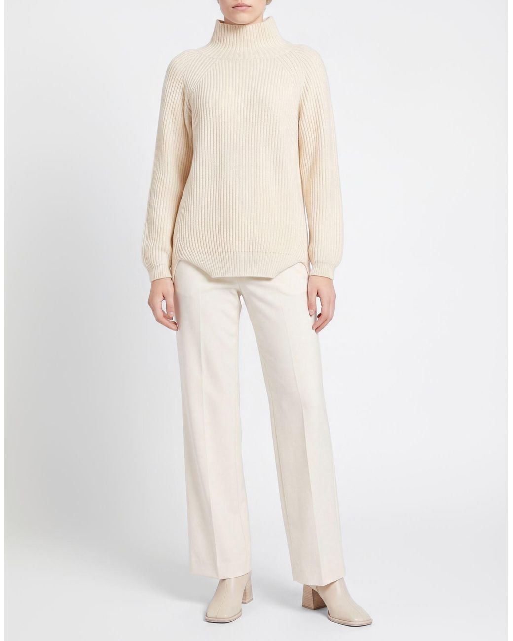Aragona White Turtleneck