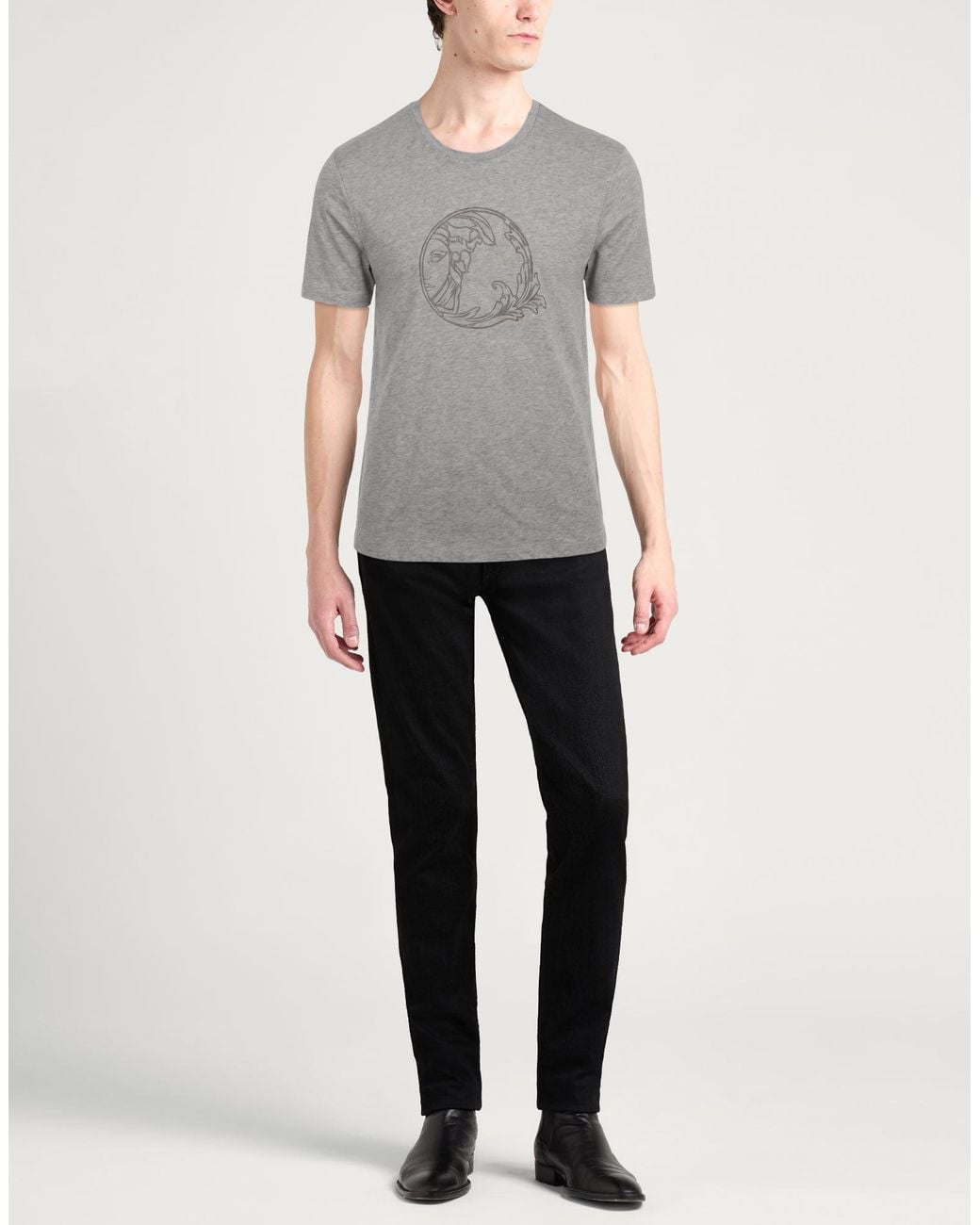 Versace Gray T-Shirt Cotton for men