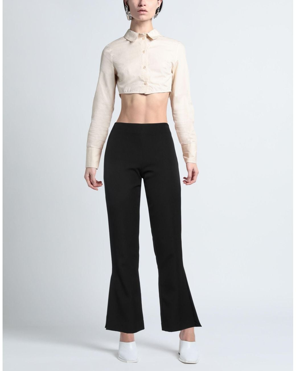 Akep Black Pants Polyester, Elastane