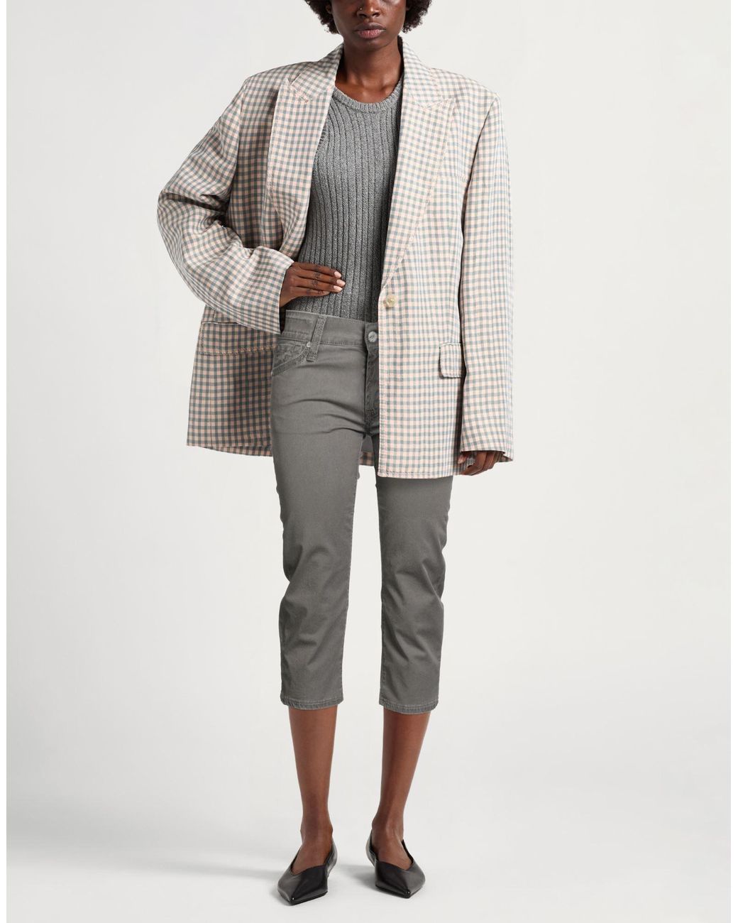 Jacob Cohen Gray Pants Cotton, Elastane