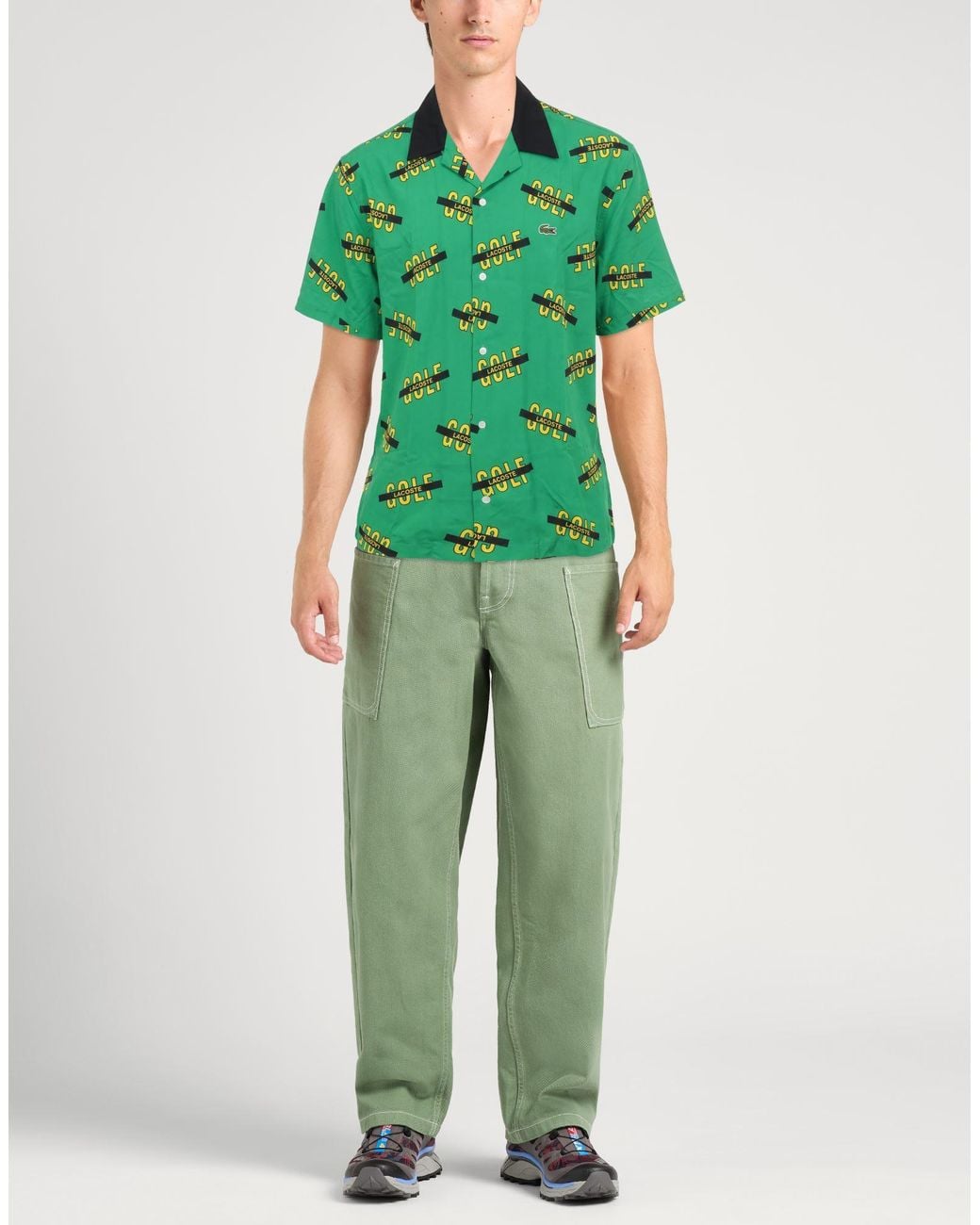 Lacoste Green Shirt Polyester for men