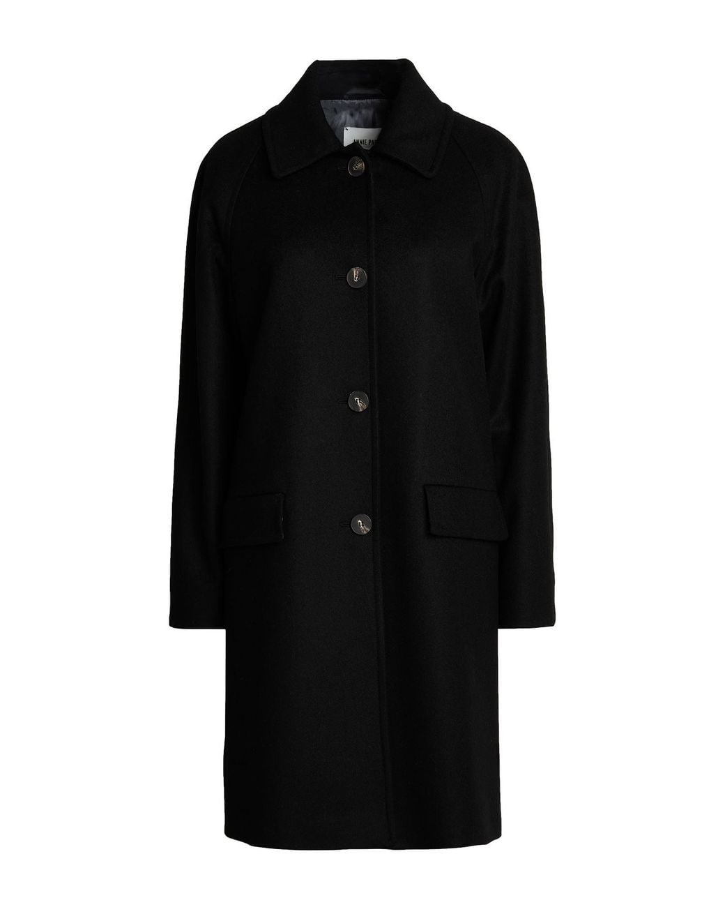 ANNIE PARIS Black Coat Virgin Wool, Polyamide, Cashmere