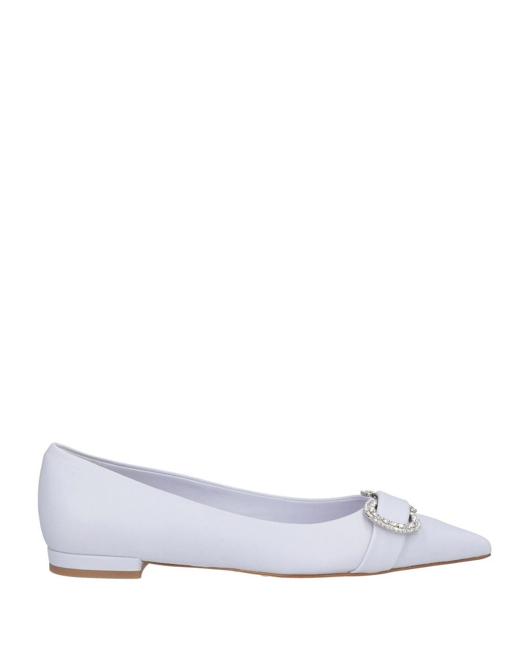 Pinto Paris White Lilac Ballet Flats Leather
