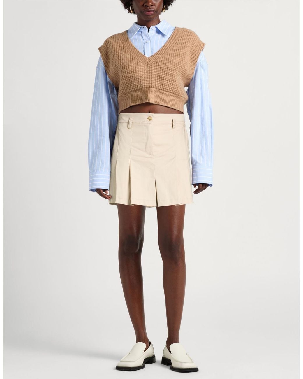 Haveone Natural Mini Skirts