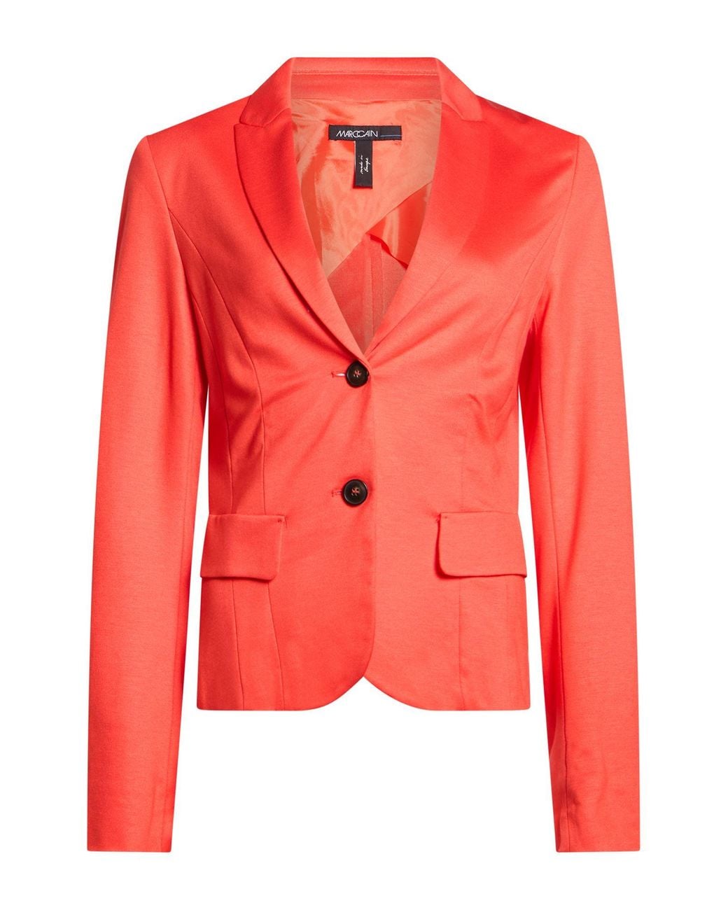 Marc Cain Red Blazer Viscose, Polyamide, Elastane