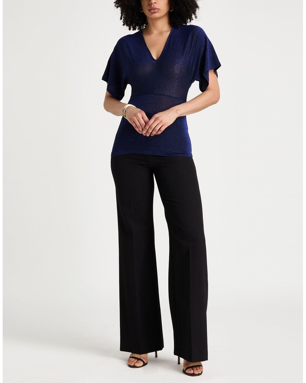 Momoní Blue Top Viscose, Polyamide, Polyester, Elastane