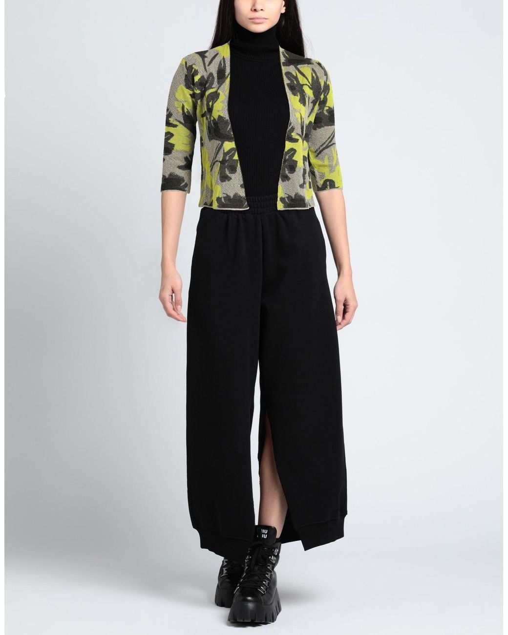 ALESSIA SANTI Green Cardigan Viscose, Metallic Fiber, Cotton