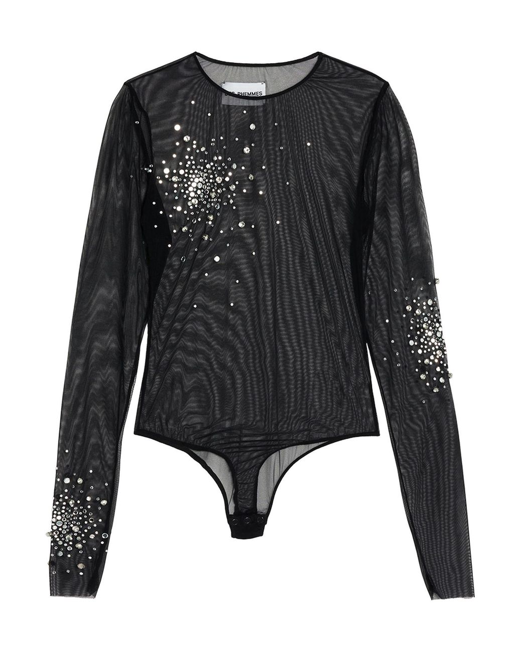 DES_PHEMMES Black Bodysuit Polyamide, Elastane