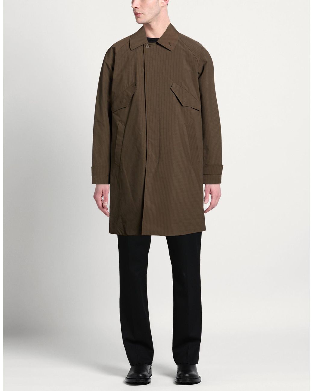 ADHOCONCEPT Brown Overcoats & Trench Coats for men