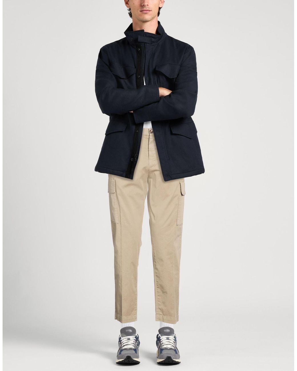 Michael Coal Natural Pants Cotton, Elastane for men