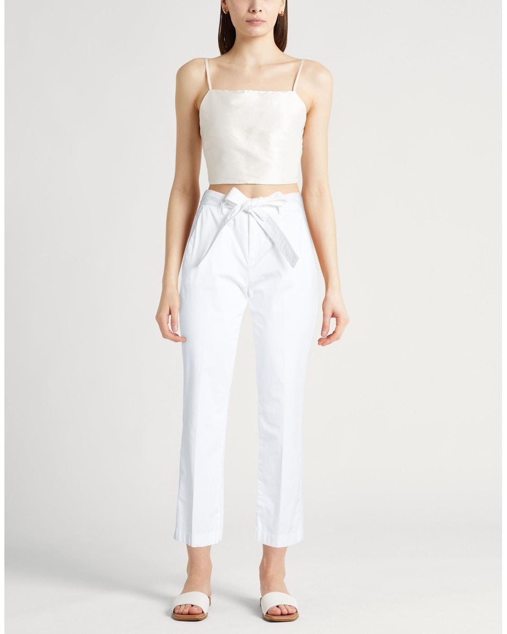 Liu Jo White Pants Cotton, Elastane