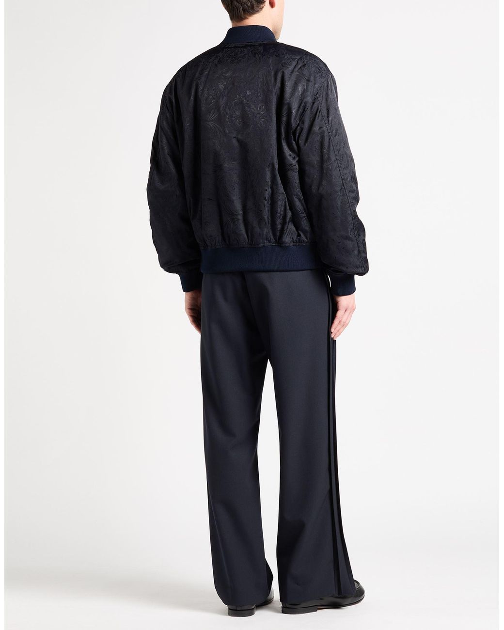 Versace Blue Jacket Polyamide, Viscose, Polyester, Cotton, Elastane for men