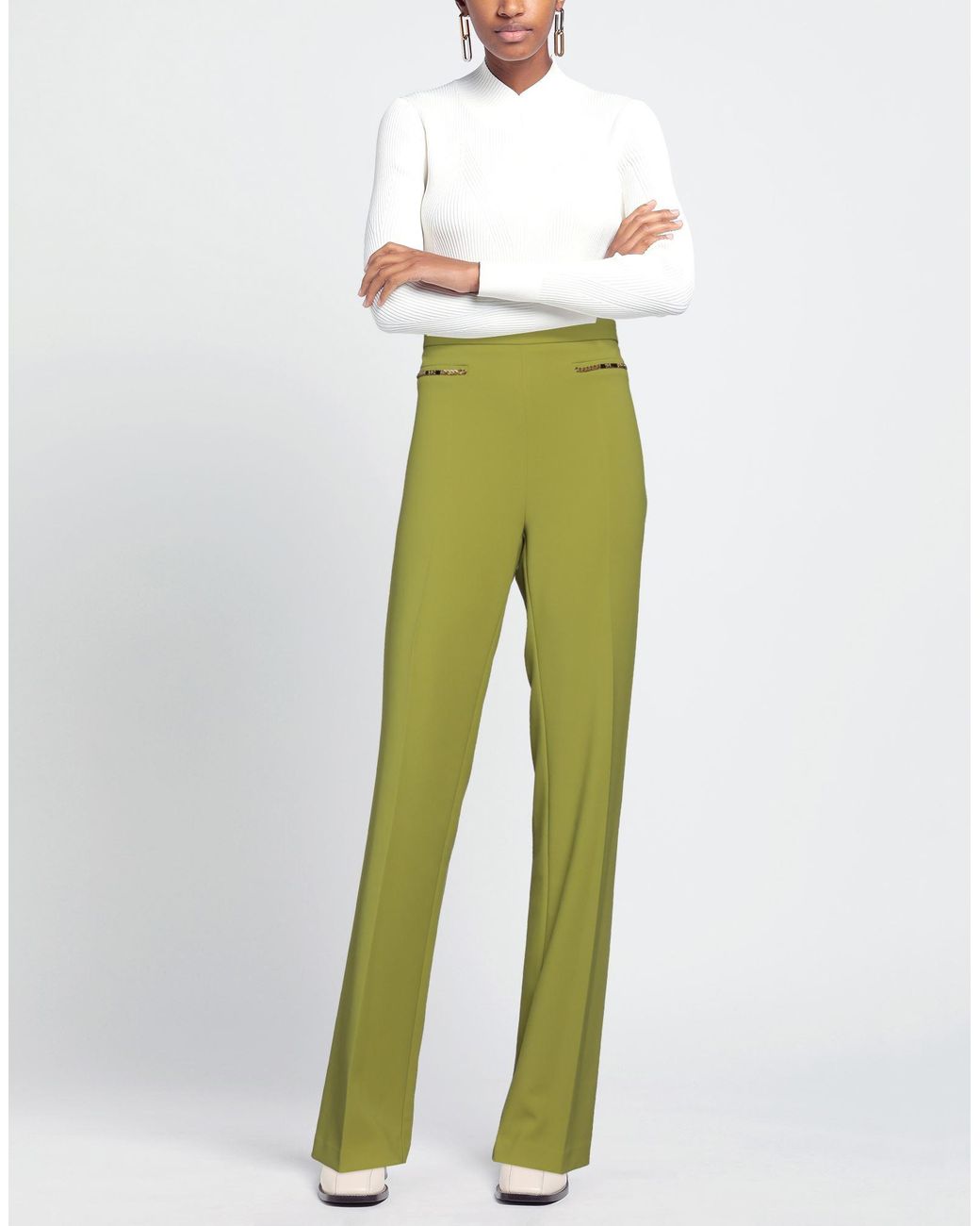 Elisabetta Franchi Green Trouser