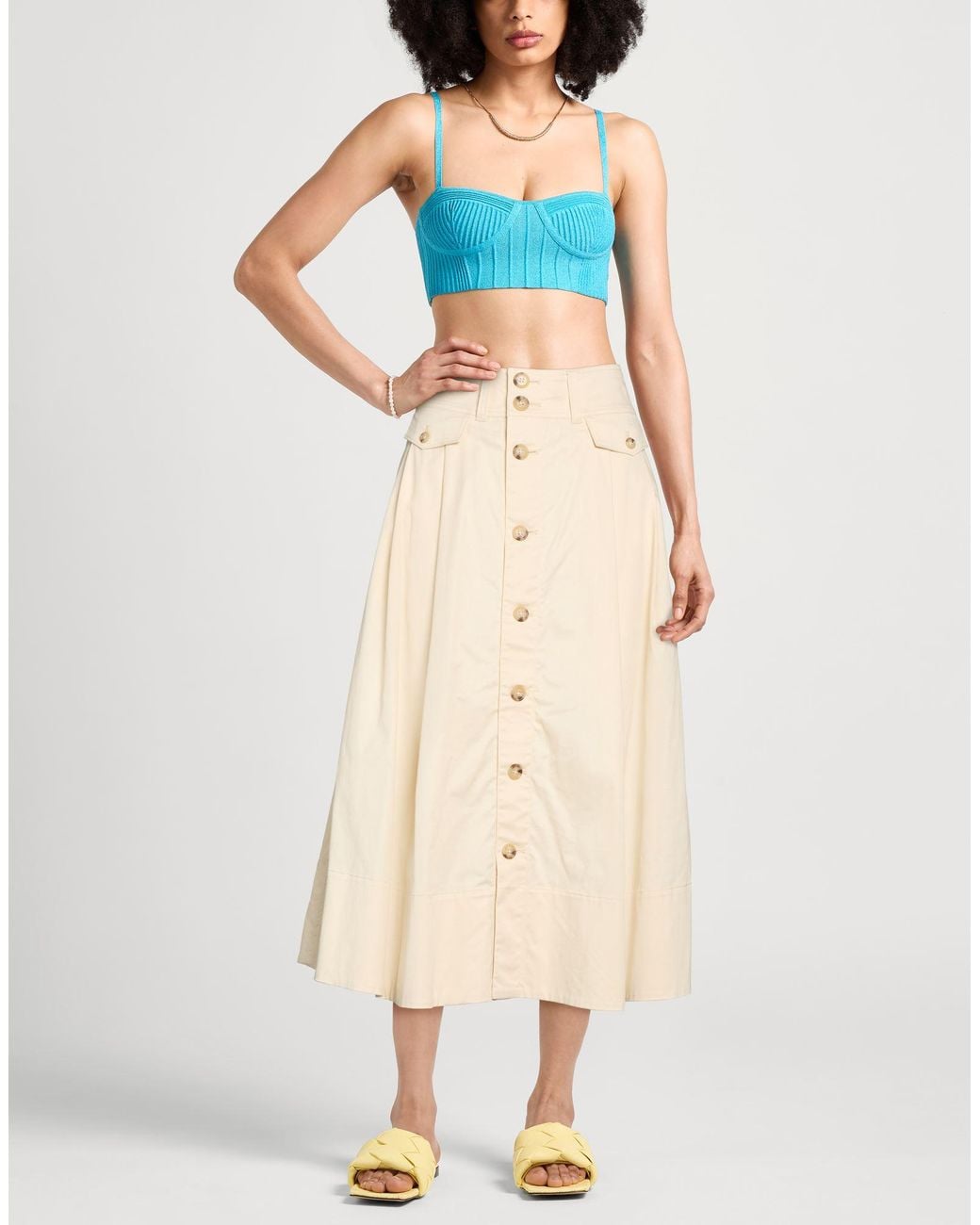 Ralph Lauren Natural Midi Skirt