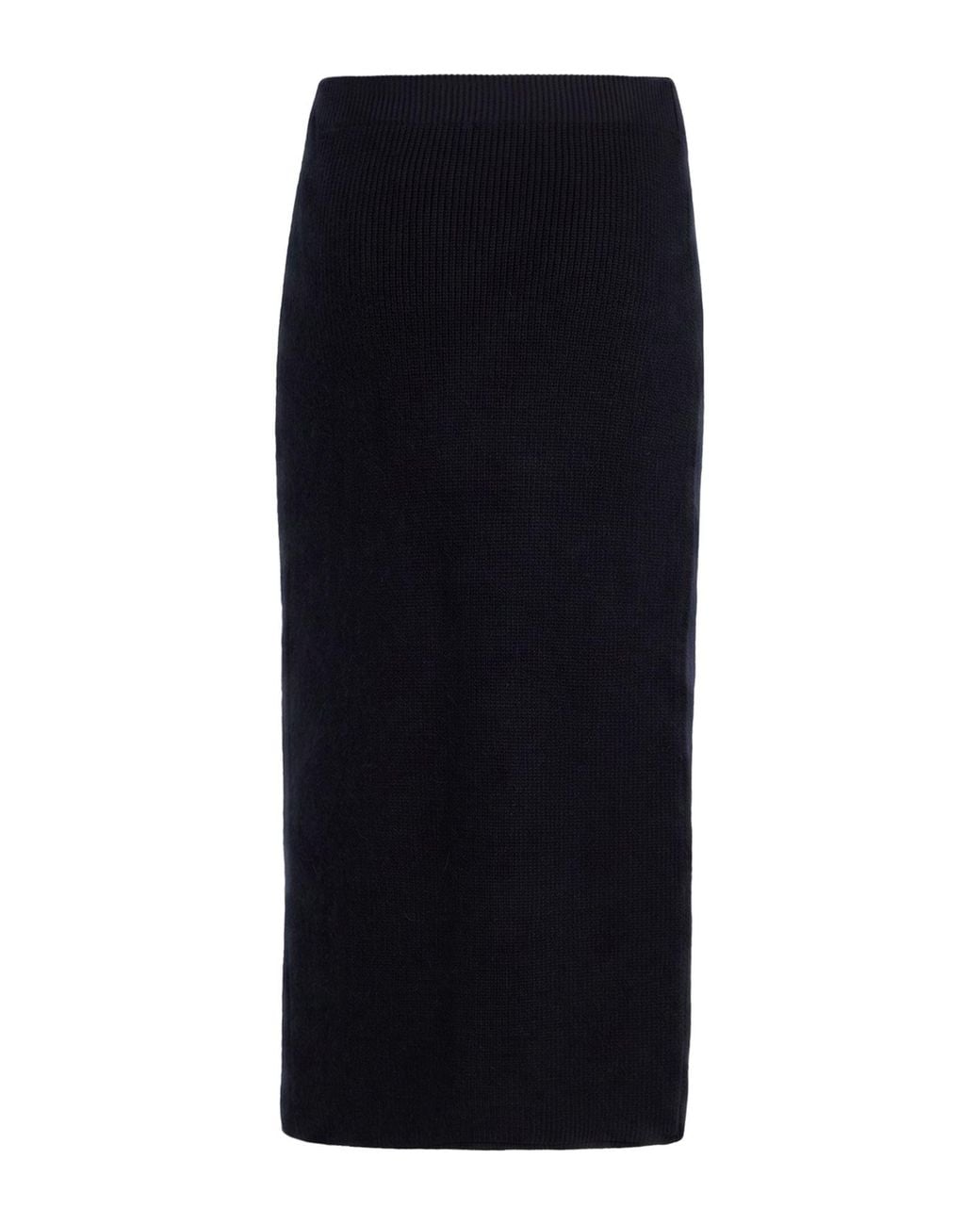 Fabiana Filippi Black Midnight Midi Skirt Virgin Wool, Mohair Wool, Polyamide, Silk, Cashmere