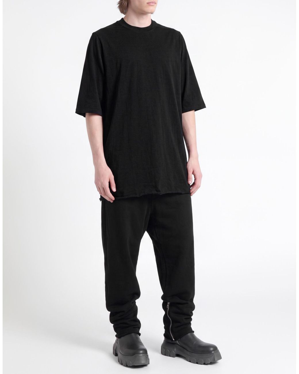 Rick Owens Black T-Shirt Cotton for men
