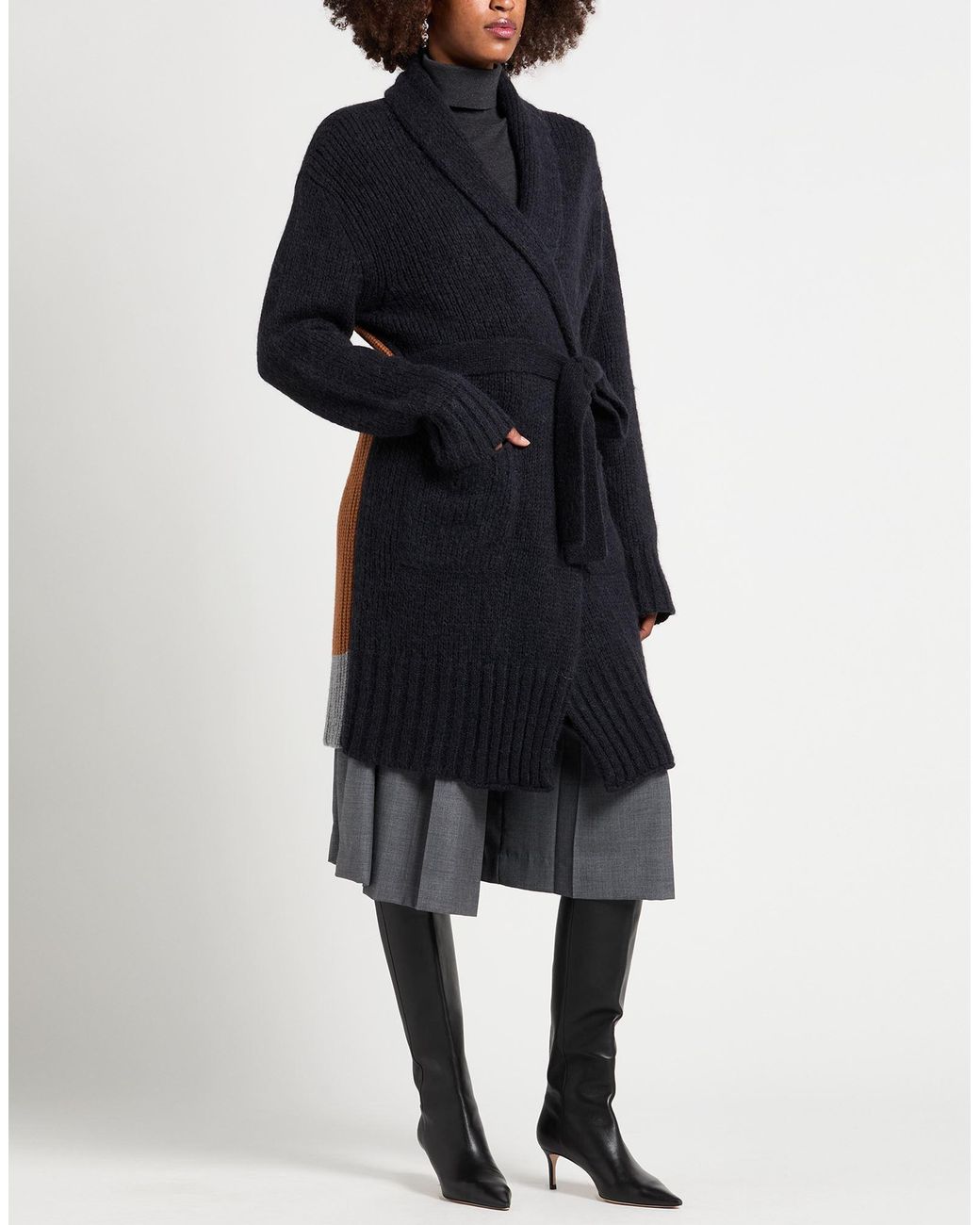 Kangra Black Cardigan Wool