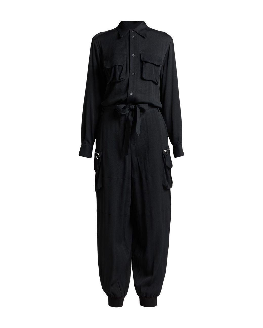 DSquared² Black Jumpsuit Acetate, Silk