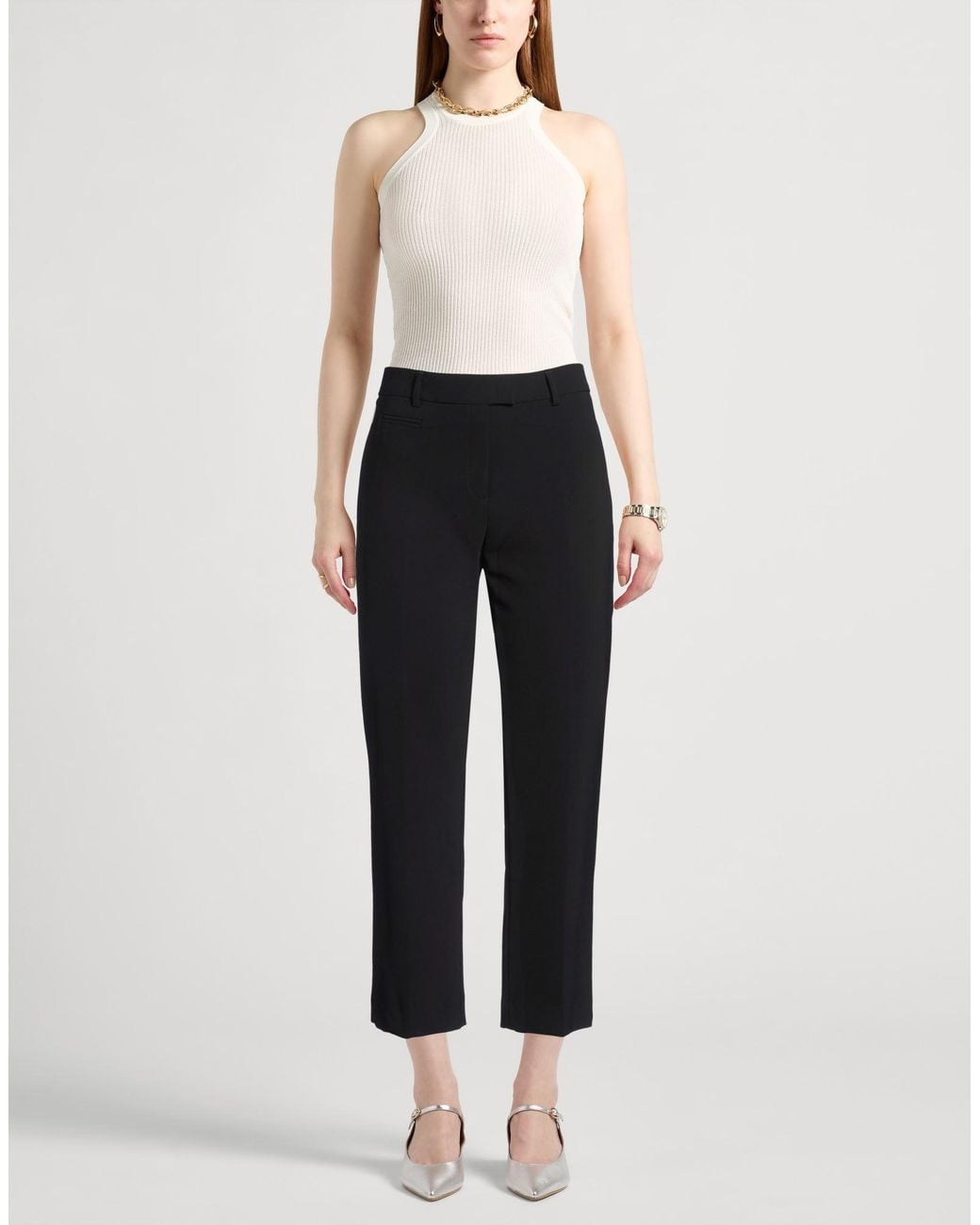 Seductive Blue Pants Polyester, Elastane