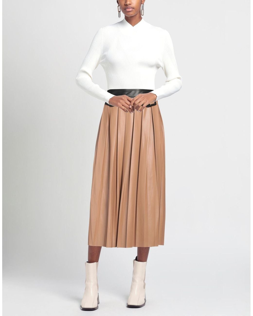 Nenette Brown Midi Skirt