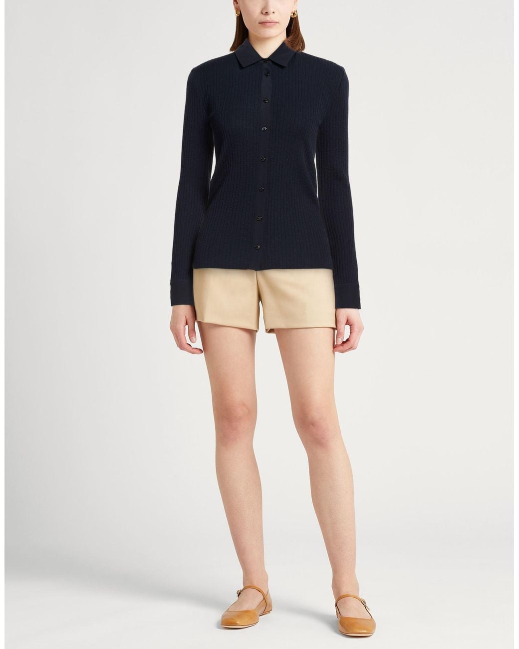 Agnona Blue Shirt Cashmere, Wool, Silk