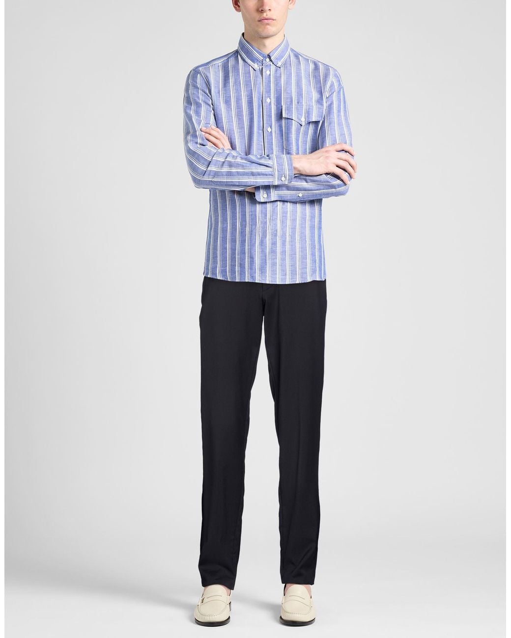 Lardini Blue Pants Wool for men