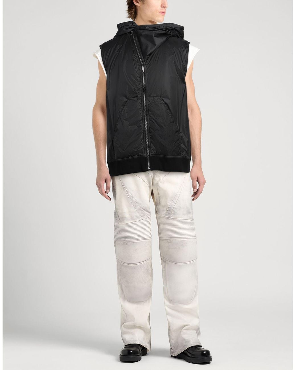 Rick Owens Black Vest Polyamide, Cotton, Elastane for men