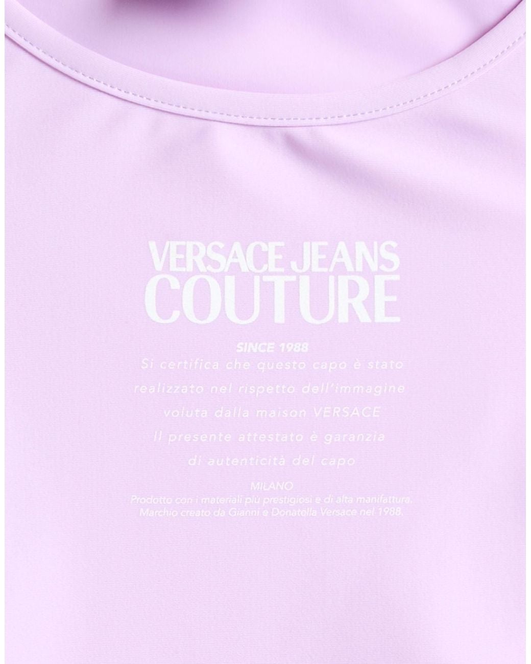 Versace Jeans Couture Purple Bodysuit Polyamide, Elastane
