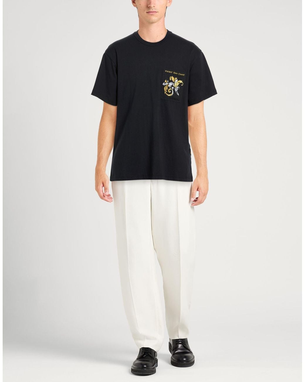 Versace Jeans Couture Black T-Shirt Cotton for men