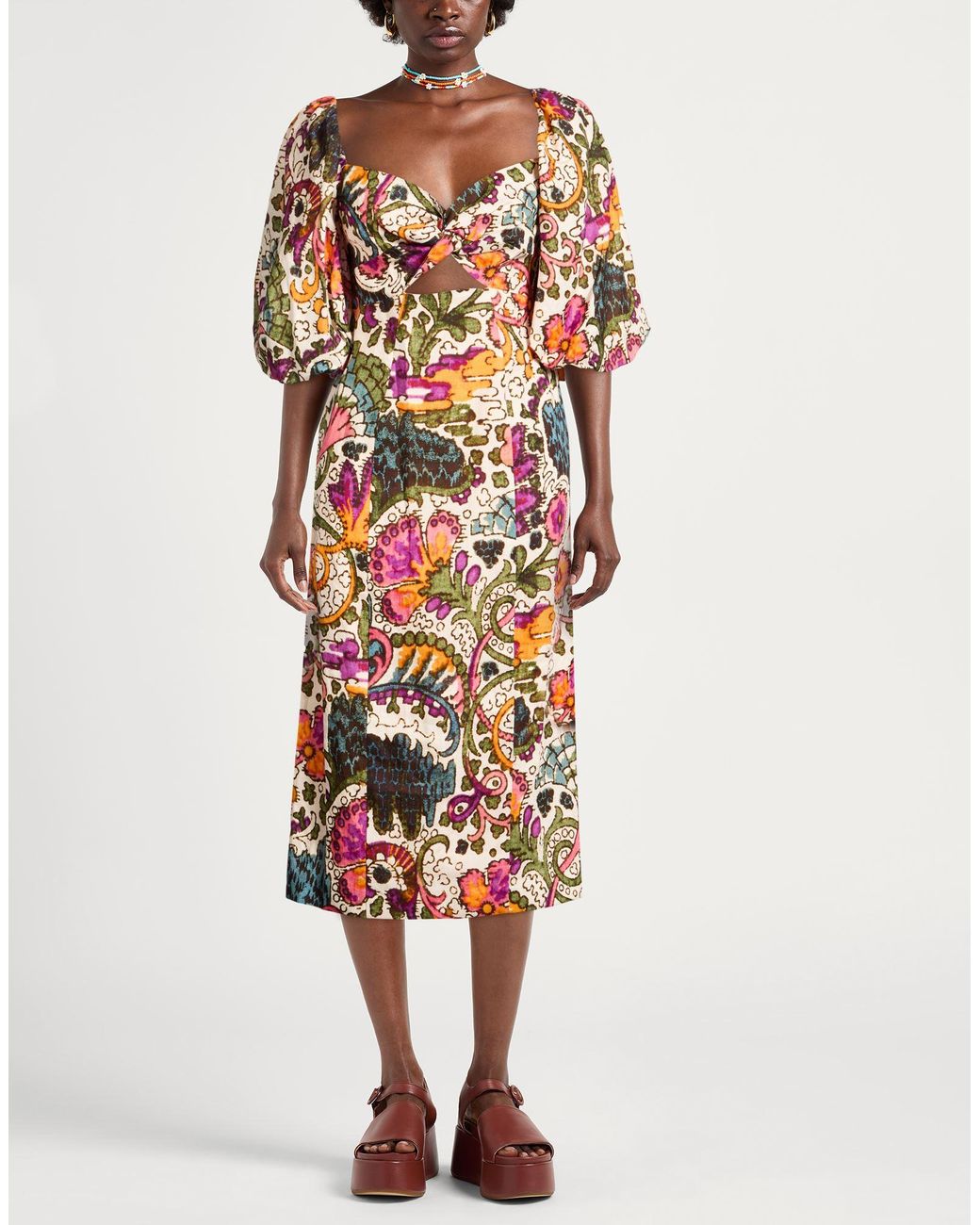 RHODE White Midi Dresses