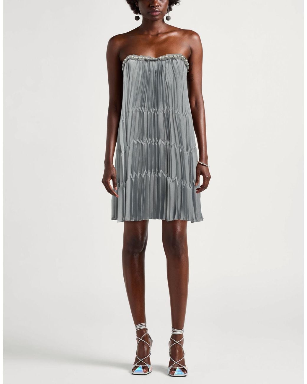 Elisabetta Franchi Gray Mini Dress